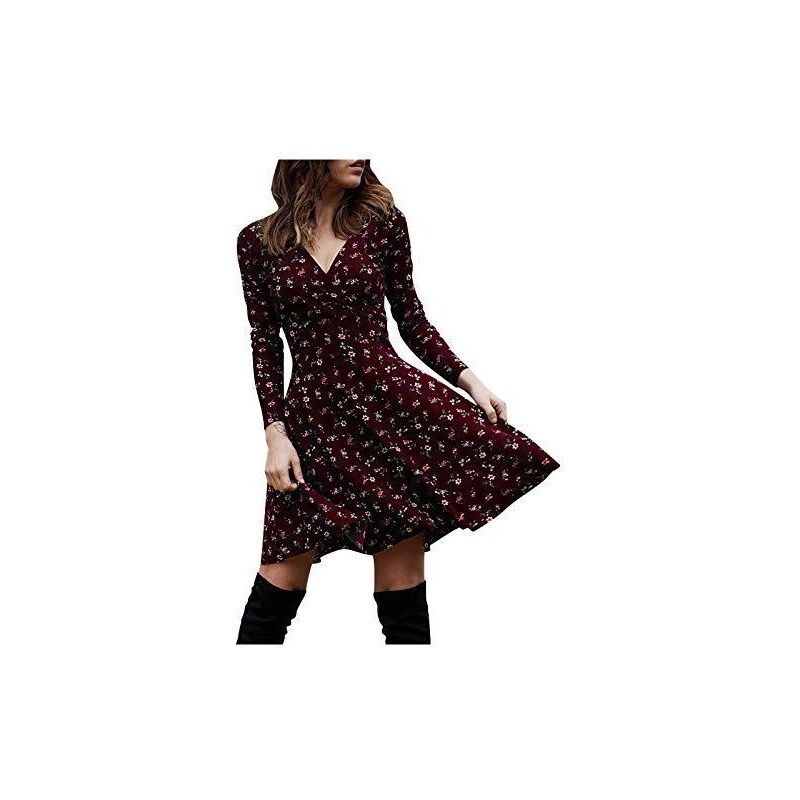Abito Vintage A-line Minetom Per Donna - Maniche Corte, Lunghezza Al Ginocchio, Colore Viola (taglia 44)