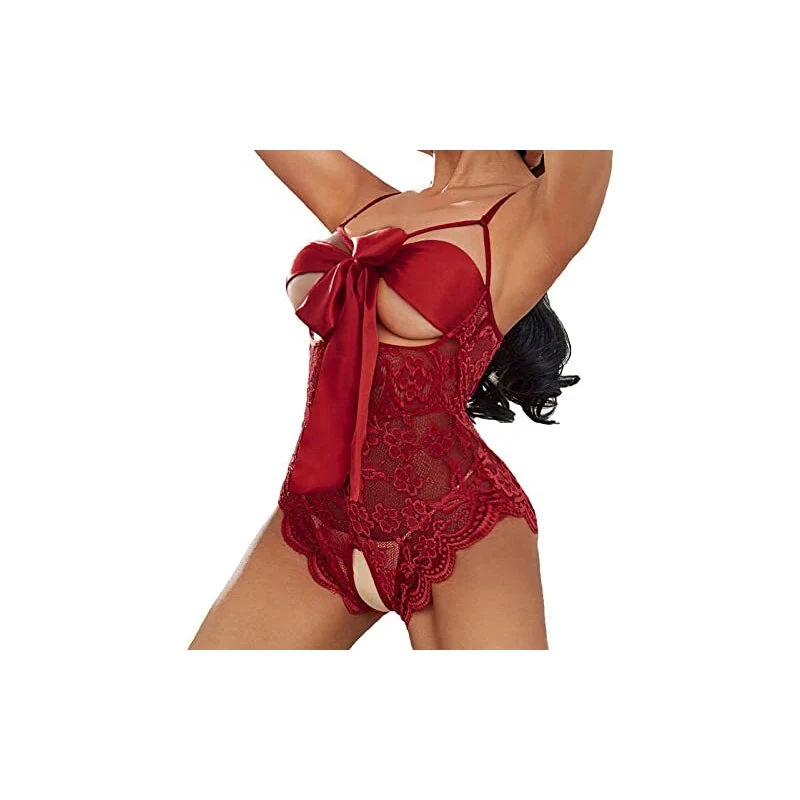 Lingerie Sexy Donna - Body Babydoll In Pizzo - Intimo Curvy Sensuale