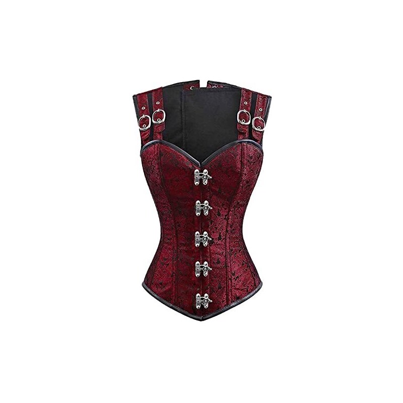 Abito Steampunk Con Teschi Sul Corsetto E Pizzo main image 1