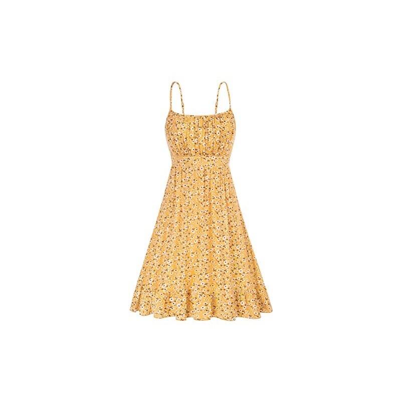 Vestito Donna Grace Karin Con Schiena Nuda E Stampato Floreale | Spallini Sottili | Tessuto Morbido Rayon - Foto 7