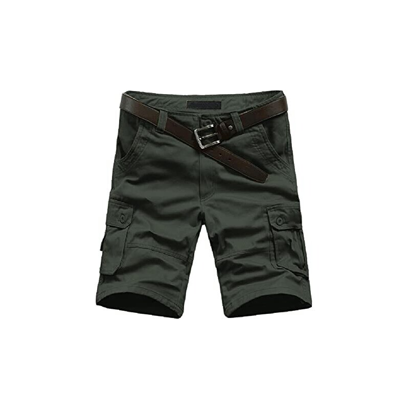 Pantaloncini Uomo Estate - Bermuda Corti In Cotone Con Elastico E Tasche, Leggeri E Comodi - Foto 4