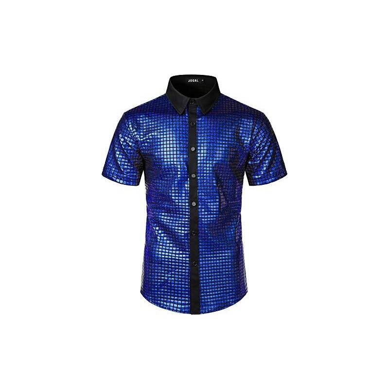 Camicia Uomo Con Paillette Lucida - Per Feste E Discoteca | Colletto A Risvolto - Foto 10