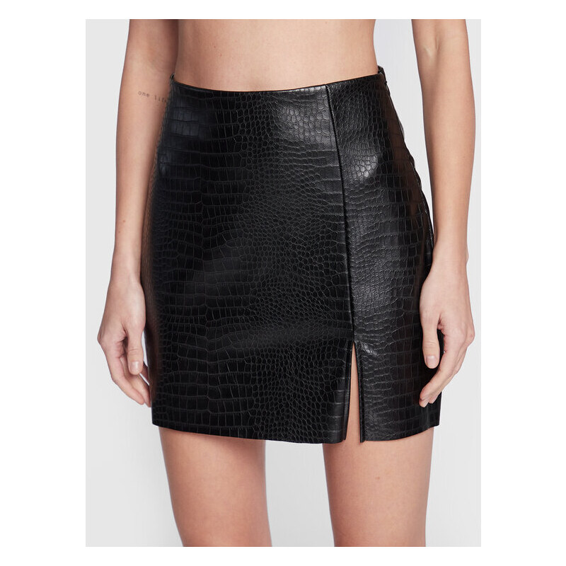 FENDI: Gonna midi in pelle - Nero | Gonna Fendi FPD774AQ31 online su