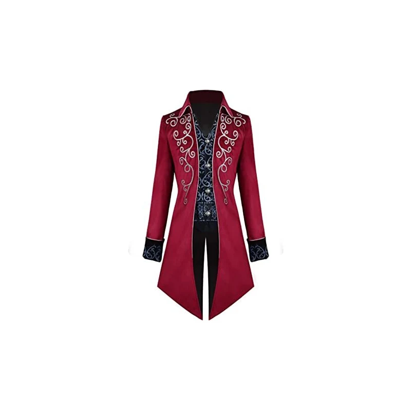 Generisch Costume Steampunk - Jacquard - Costume Médiéval - Manteau