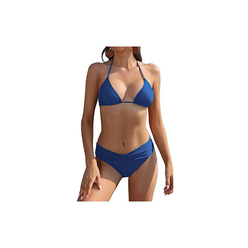 Shekini Costume Da Bagno Donna Due Pezzi Imbottito Halter Regolabile