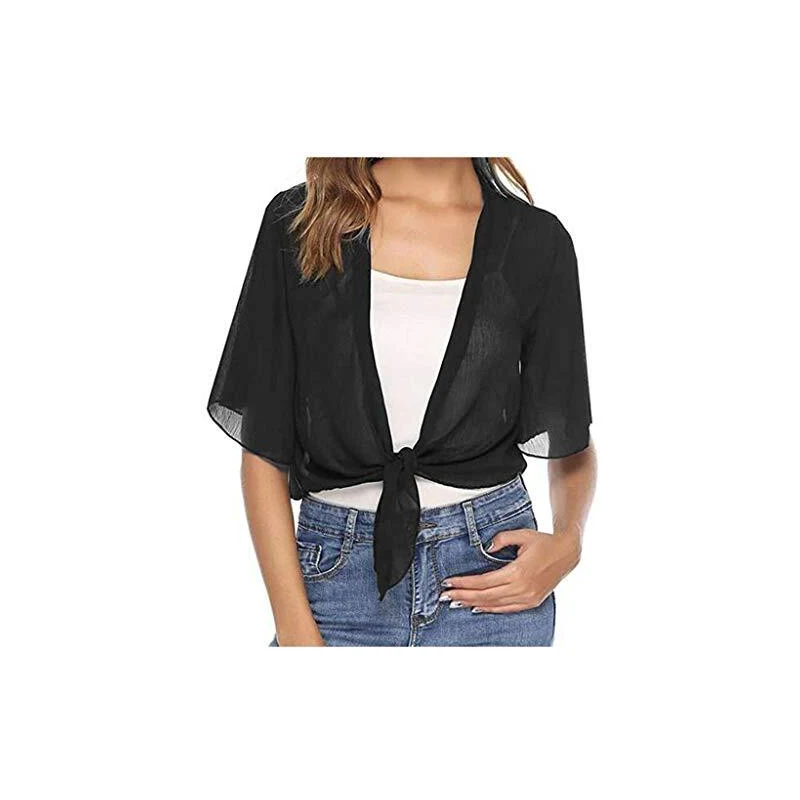 Bolero Donna Elegante - Maniche Lunghe, Corto, In Poliestere E Spandex - Foto 8