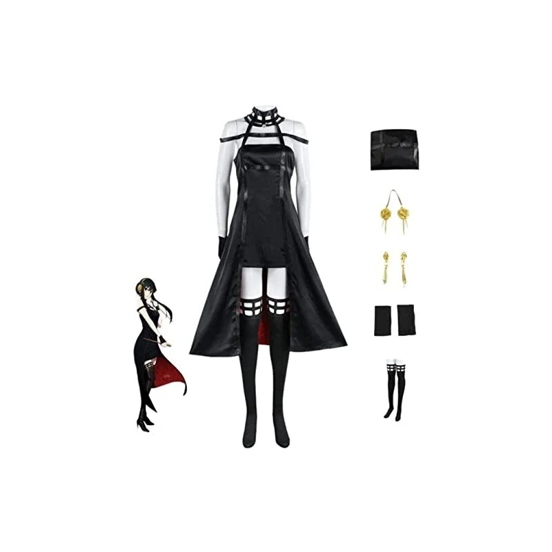 Costume Cosplay Spy×Family Per Ragazze – Vestito Completo Con Copricapo, Parrucca E Calzini, Taglia S, Colore A
