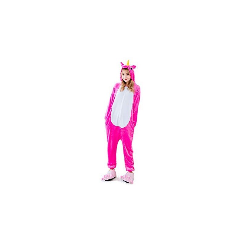 Kimily-UK Einhorn Onesie Pyjamas Unisex | Flauschiger Tier Kigurumi Für Karneval & Weihnachten