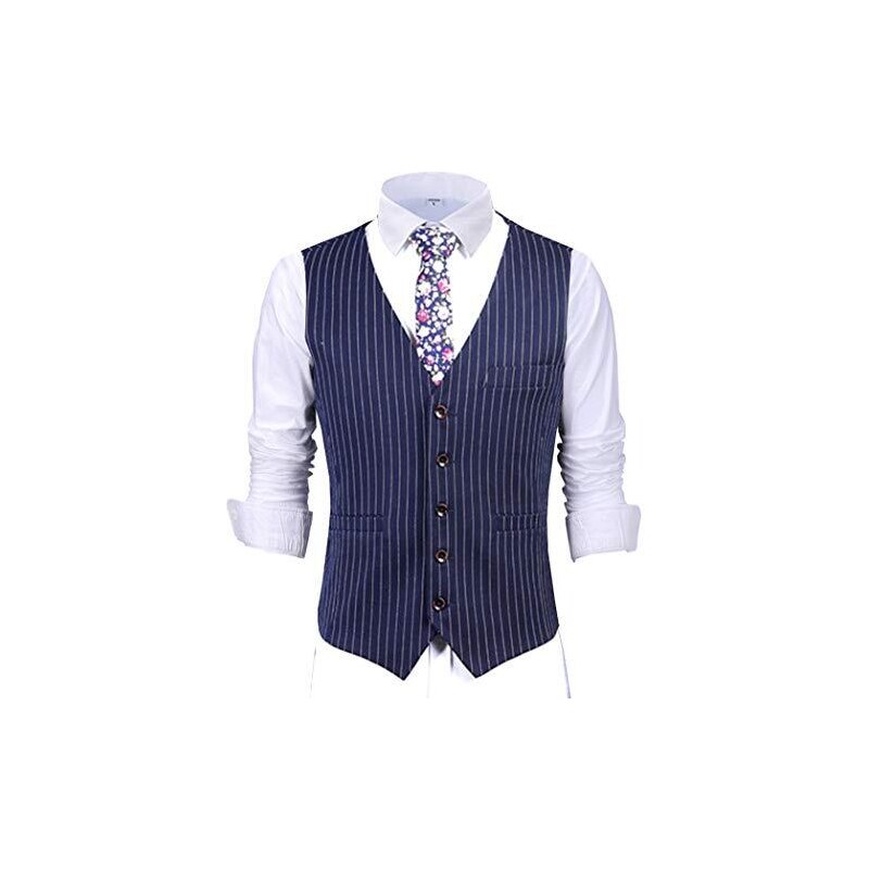 Gilet Uomo Vintage Slim Fit - Elegante Senza Maniche Per Matrimoni E Occasioni Speciali - Foto 2