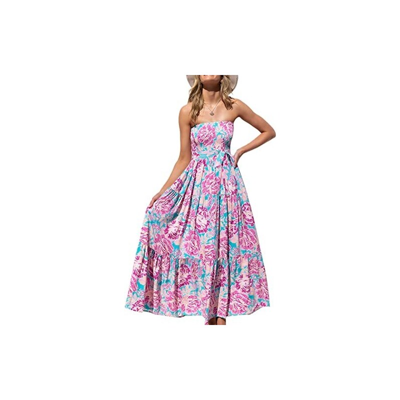 Abo elegante da donna in seta raso dell'isola senza spalline, con