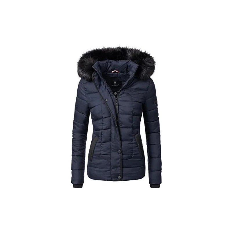 Piumino Parka Donna Sintetico Giacca Over Lungo Rosso Cappuccio