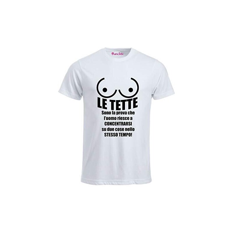 Pazza Idea T-Shirt Donna Bianca In Cotone Con Scritta Divertente: 'Lo GIURO Amo Il Meccanico' - Maglia Ironica E Originale