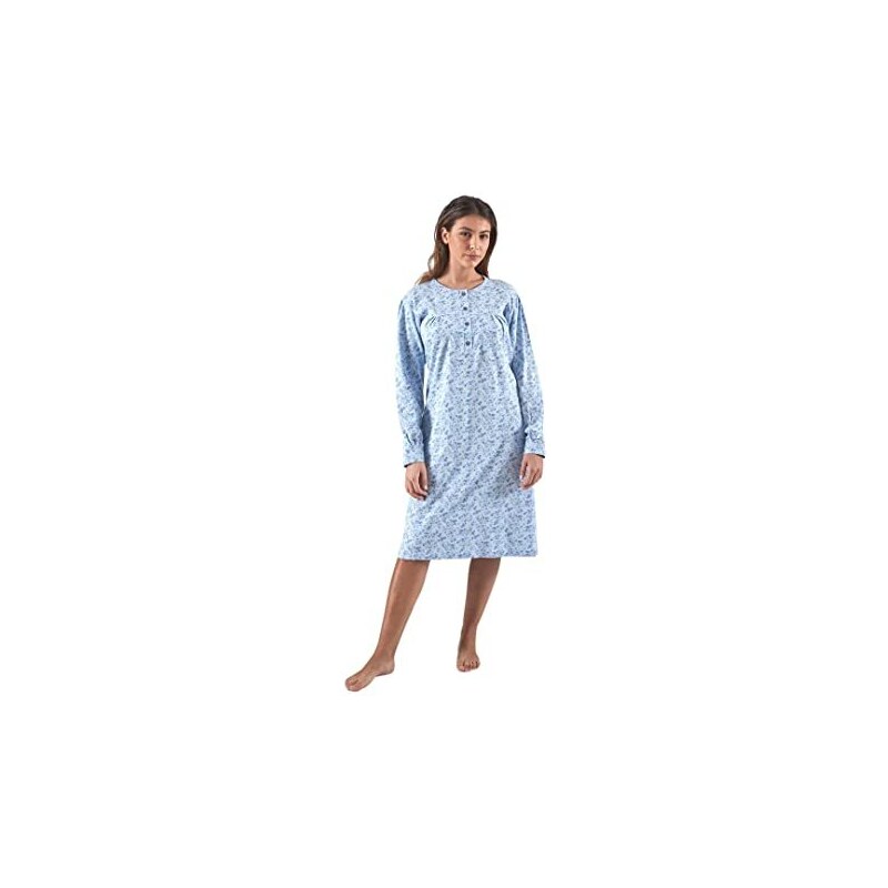 CAMILLE Camicia da notte a maniche lunghe da donna in 100
