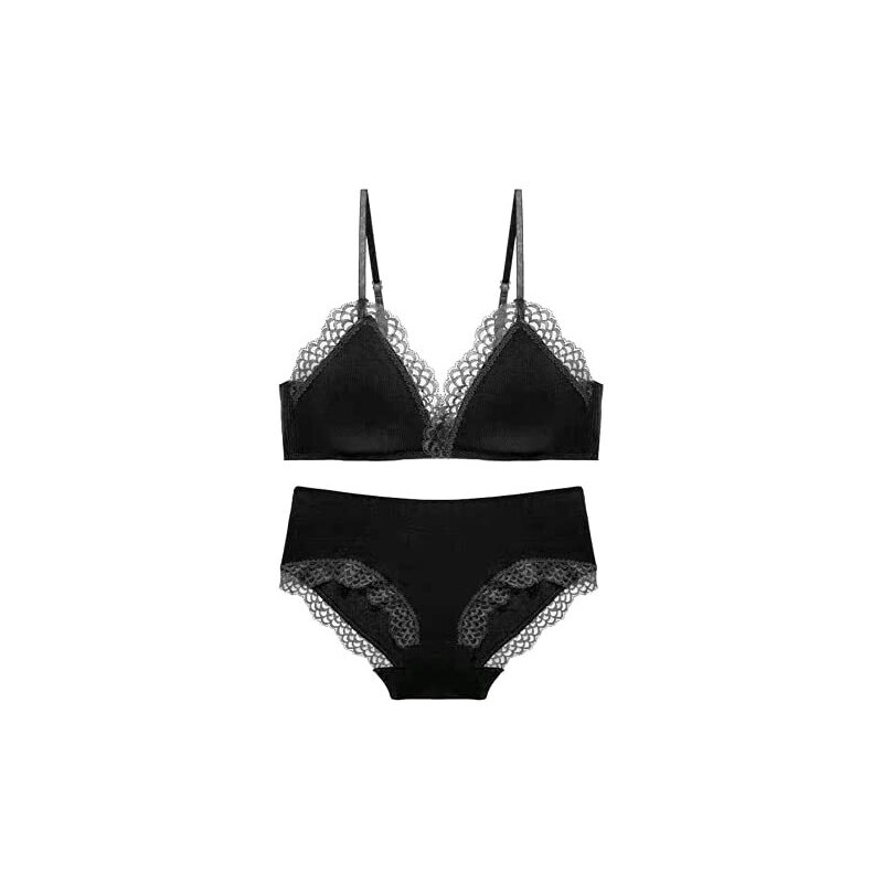 Set di biancheria intima a tre pezzi Lingerie Deep V - Emmiol