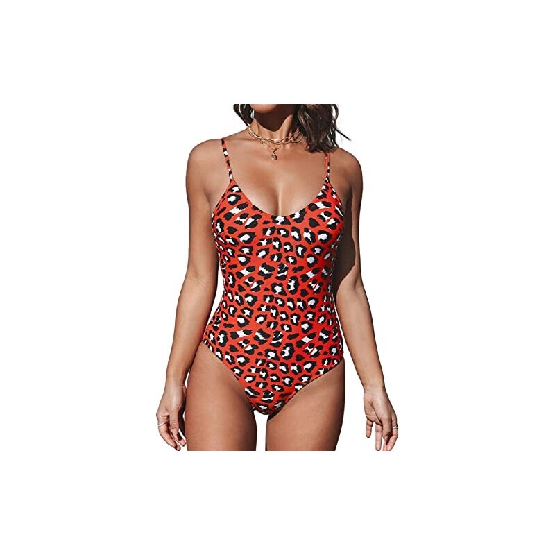 CUPSHE Costume da Bagno da Donna Leopardato Costume Intero, L Stileo.it