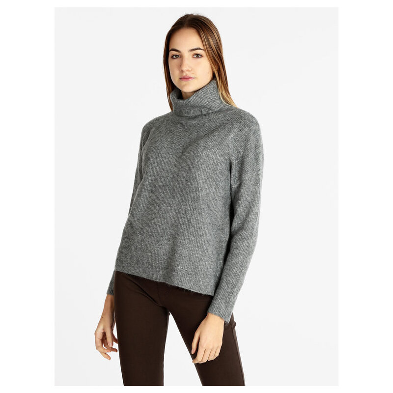 Lois & Pepe Maglione Dolcevita Donna Oversize Grigio Taglia M/l