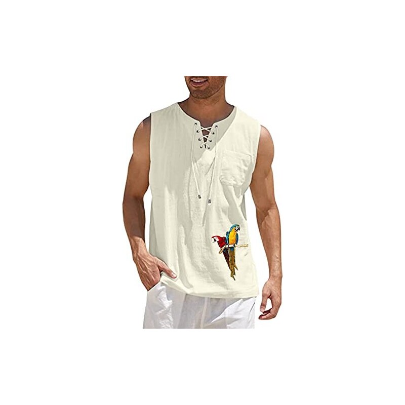Neverless – Canotta Uomo Moin Teschio E Ancora – Streetwear Marittimo – Slim Fit