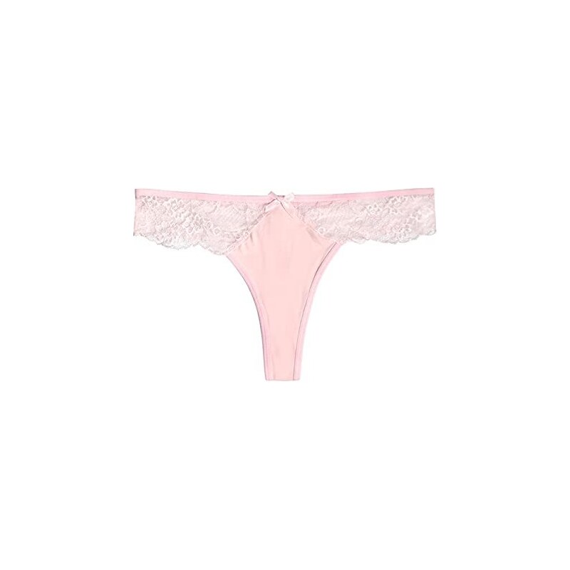 Mutandine sexy in pizzo da donna, a vita bassa, con perizoma trasparente traforato, senza cuciture, lingerie | IT