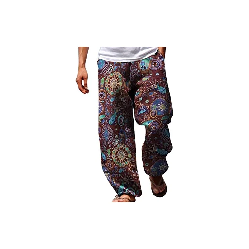 Pantaloni lunghi da uomo per il tempo libero, larghi, morbidi, freschi, lunghi, da uomo, per attività all'aria aperta, pantaloni dritti, pantaloni sportivi da uomo, pantaloni da fitness, pantaloni