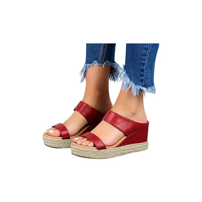 Pantofole con zeppa a cuscino d'aria in rete