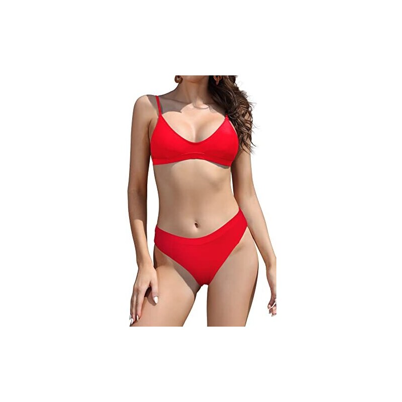 Shekini Costume Da Bagno Due Pezzi V Collo Halter Top Tracolla