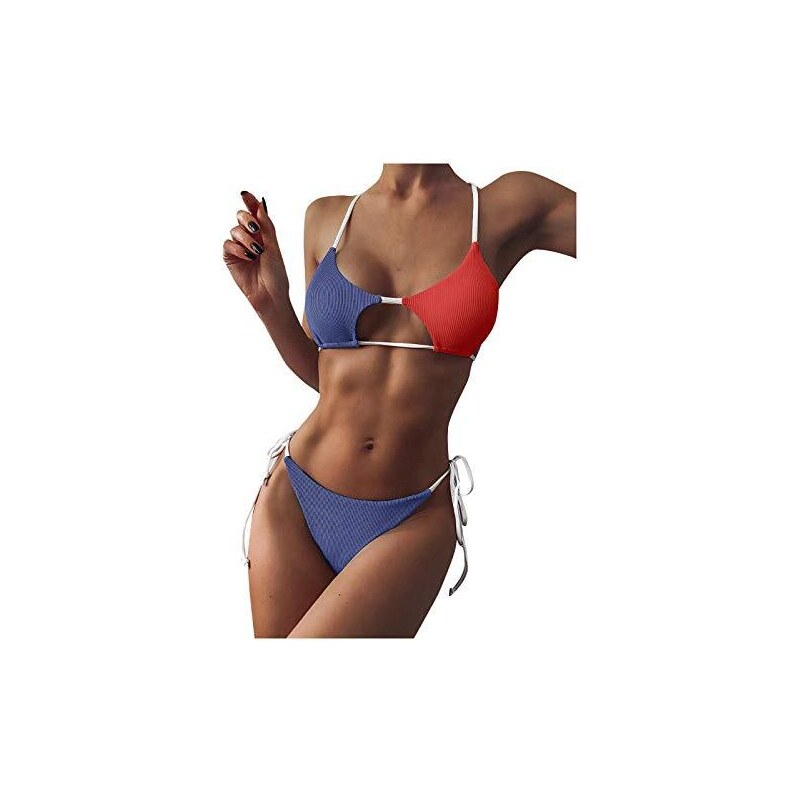 IEFiEL Donne Costume Da Bagno Micro Bikini Push Up Imbottito Donna Set Due Pezzi Bikini Sexy Spiaggia Beachwear Swimwear Intero Vita Alta Costumi Da Mare Estate Argento S 109789440