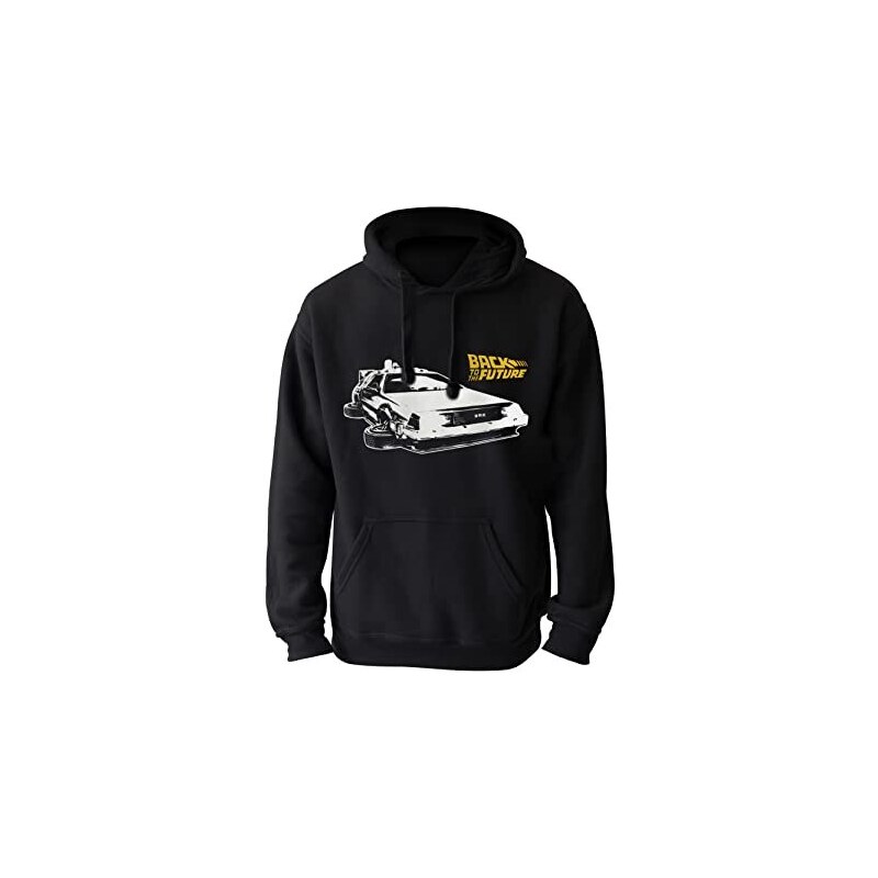 Felpa Nera Con Cappuccio Classic - Radio Italia