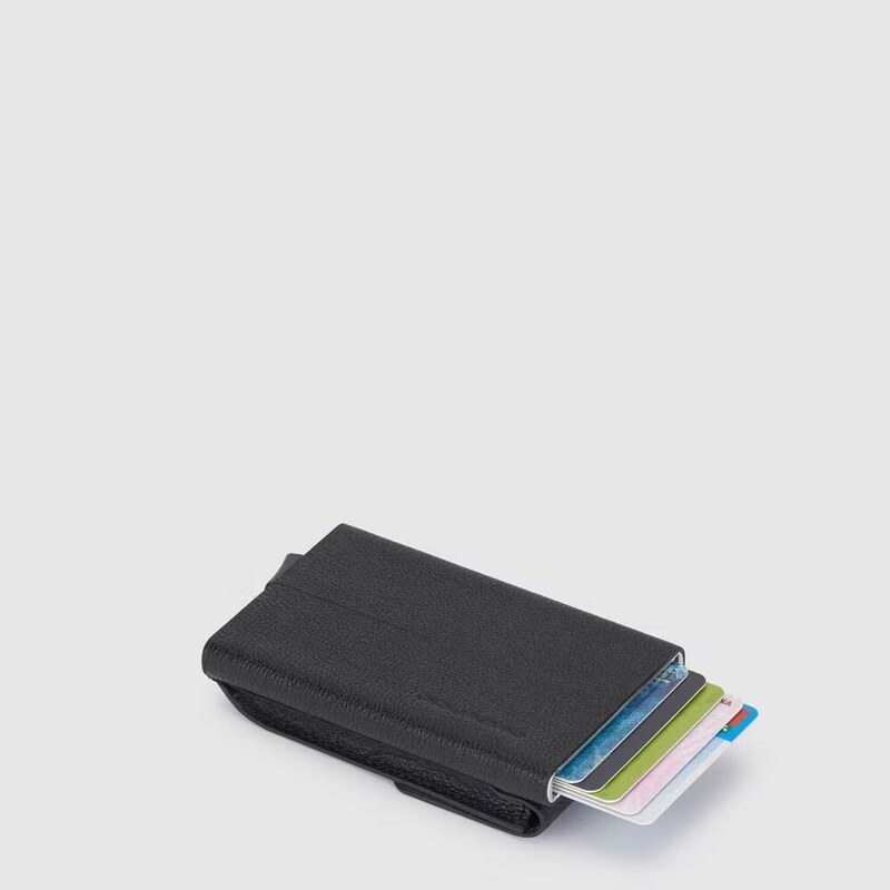 PIQUADRO Porta carte di credito con sliding system Black Square