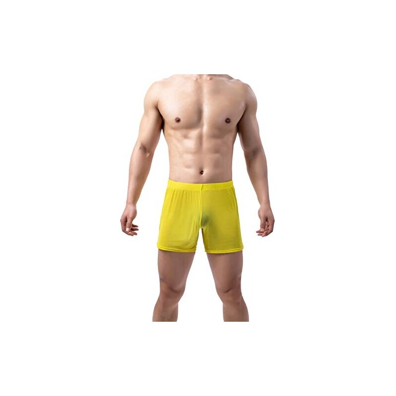 BOXER UOMO LUCIDO ad olio pantaloncini intimo ultrasottile marsupio rigonfiamento boxer slip EUR 9,30 - IT