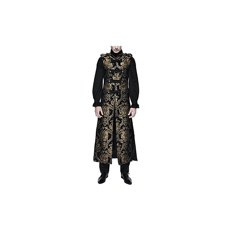 Giacca da Uomo Vintage Frack Steampunk- Cappotto Gotico Steampunk Vintage Giacca Irregolare Vittoriano Cappotti Antivento Antivento per Feste a Tema Halloween Cosplay Carnevale in Costume