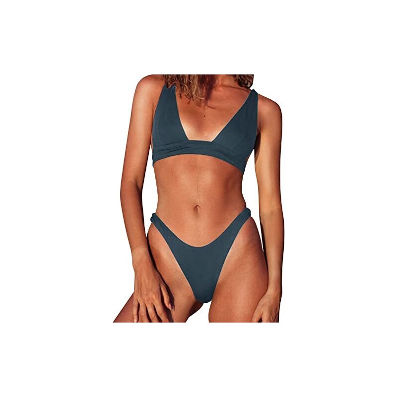 Tankini Due Pezzi Push-up Per Donna Taglie Forti, Vita Alta Con Pantaloncino, Controllo Pancia, Per Nuoto E Estate