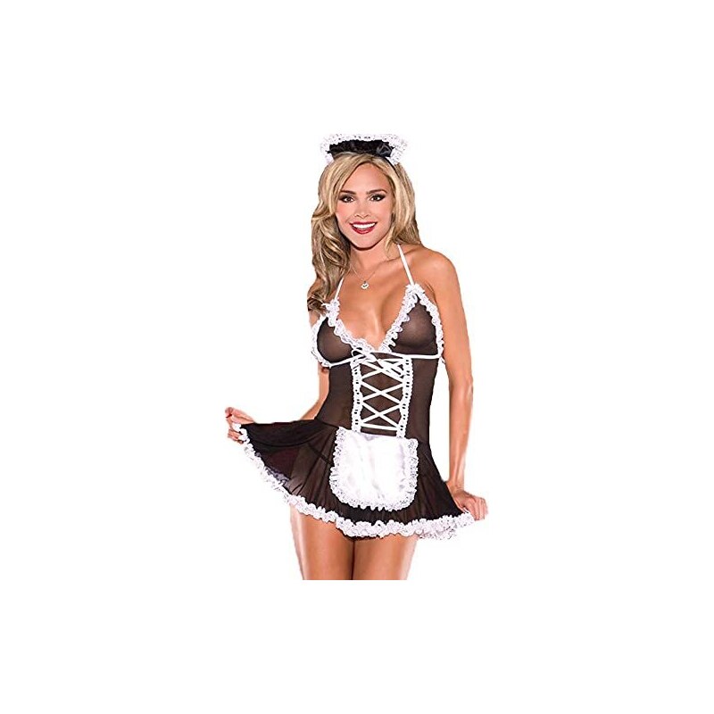 Mingnos Costume Da Cameriera Cosplay Anime Per Donne - Set Lingerie Con Grembiule E Accessori - 2