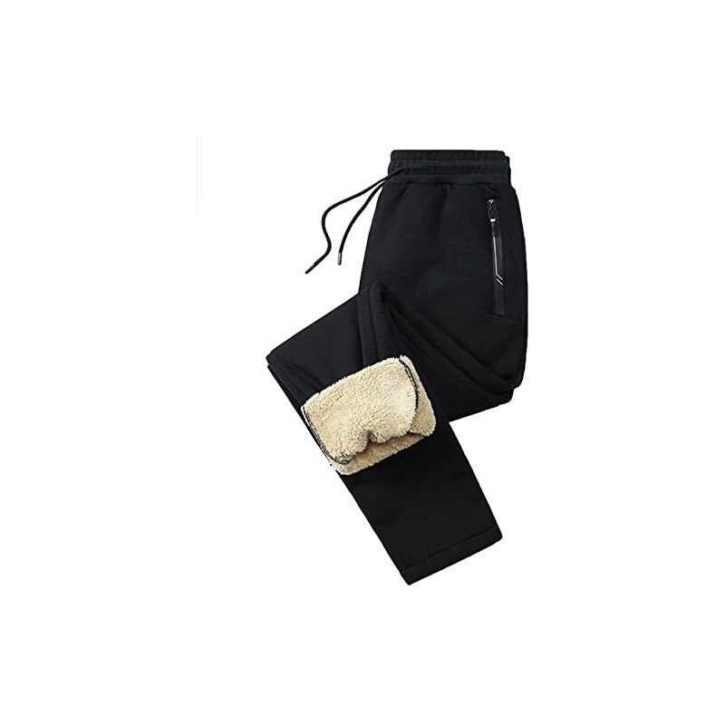 Pantaloni Jogging Invernali Da Uomo PINSPARK - Felpati, Termici, Con Tasche - Comodi Per Il Tempo Libero - 3