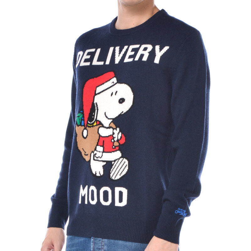 maglia da uomo Mc2 Saint Barth girocollo Snoopy Delivery