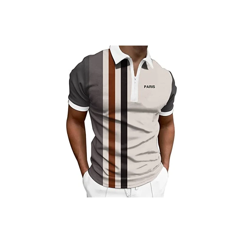 Manfiny Camicia estiva casuale da uomo, a maniche corte, con