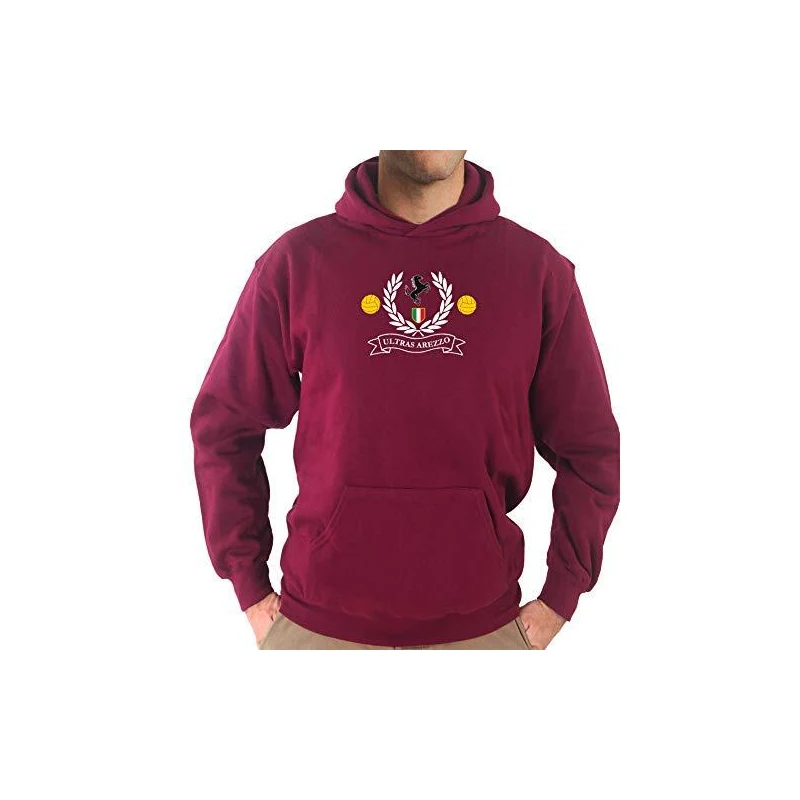 Felpa Con Cappuccio Ultras Arezzo Settantallora J3430 | Stampa Originale, Lavabile In Lavatrice | Moda Italiana Uomo Donna - 2