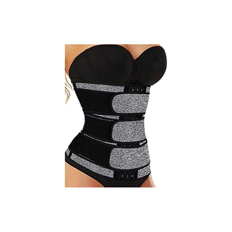 Chumian Corsetto Waist Trainer Donna Con Stecche In Acciaio E Chiusura A Ganci - Riduce La Vita Fino A 5 Cm, Modellante Post Parto, Cotone E Spandex