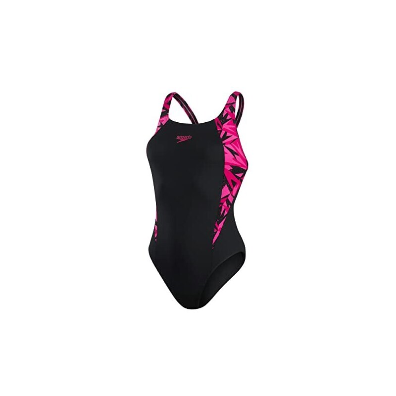 Speedo Costume Intero Donna - Placement Digital Turnback - black