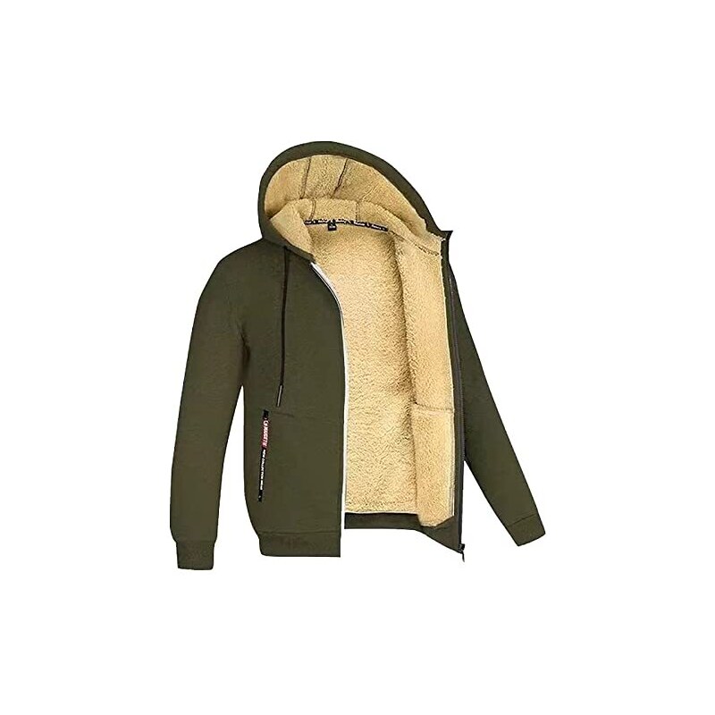 Giacca in pile uomo cappotto caldo invernale foderato in lana giacca  addensata cappotto sportivo Casual abbigliamento moda uomo giacca Sherpa -  AliExpress