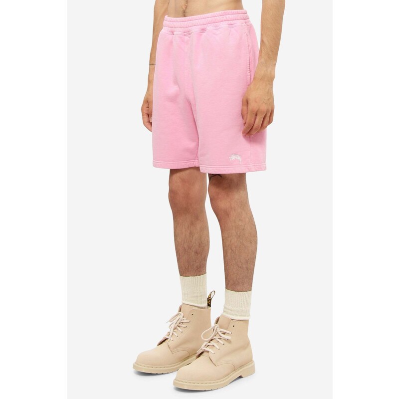 Stussy Shorts STOCK LOGO in cotone rosa