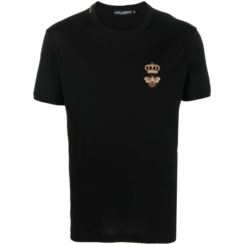 Dolce & Gabbana T-shirt nera logo corona