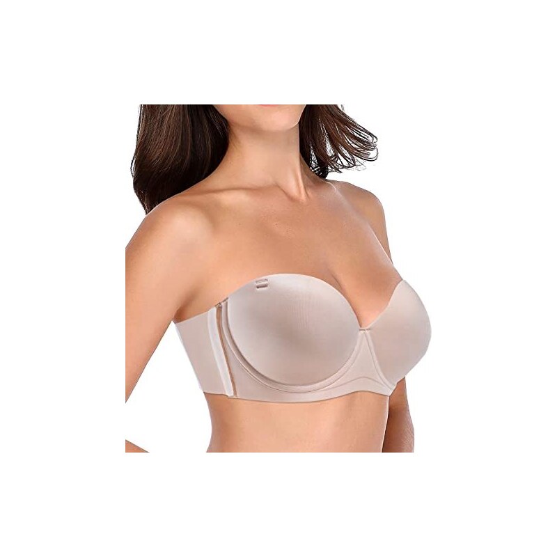 HANXIULIN Reggiseno adesivo da donna senza spalline senza spalline reggiseno invisibile per petto piccolo per abiti da sera abito da sposa beige. 3B Stileo