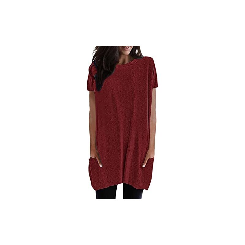 Blusa Elegante Estiva Donna Fantasia Lunga Scollo A Barca