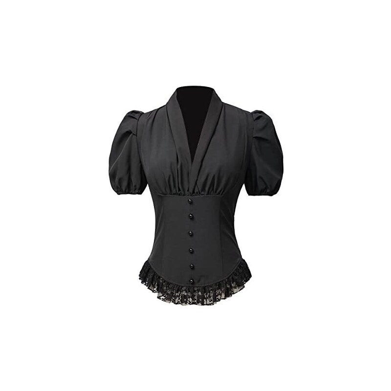 Punk Rave Donna Gotico Steampunk Camicia Top Camicetta