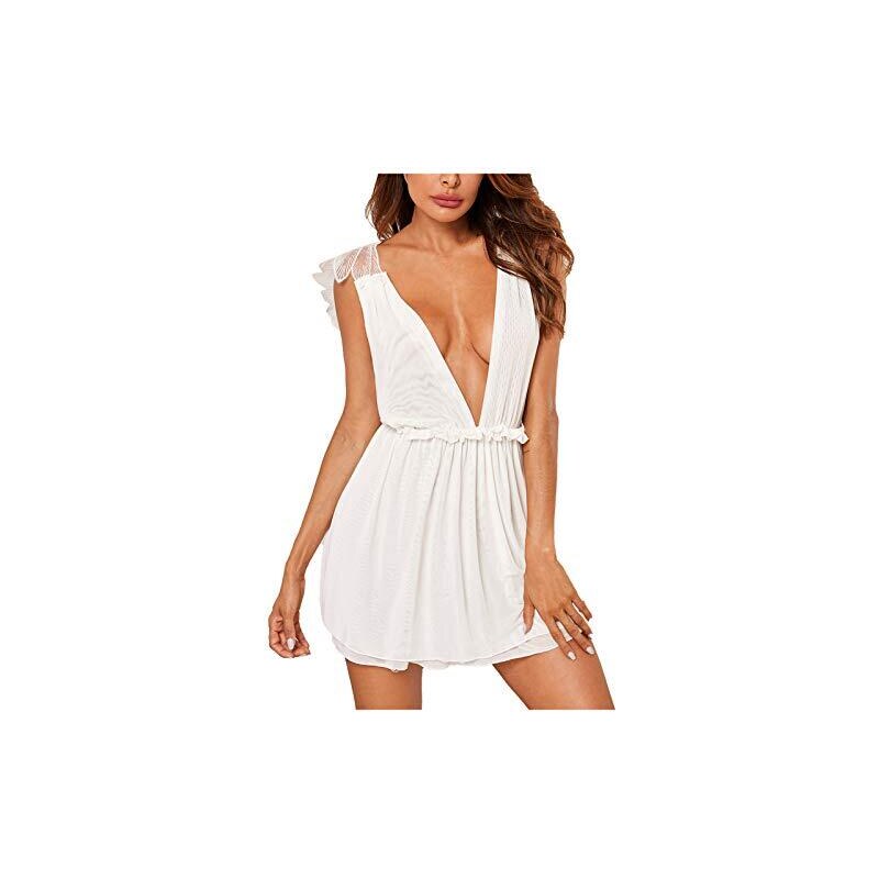 Cabeen Intimo Donna Sexy Babydoll Lingerie Costume Biancheria Pizzo Camicia Da Notte Prospettiva Pigiama Per La Notte Di Nozze Vacanze In Luna Di Miele Viaggio 103358687