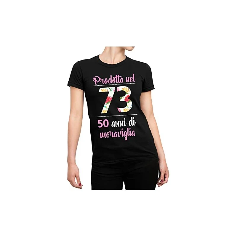 Shirt Donna Magliette Compleanno 50 Anni Maglietta T-shirt-mi Ci