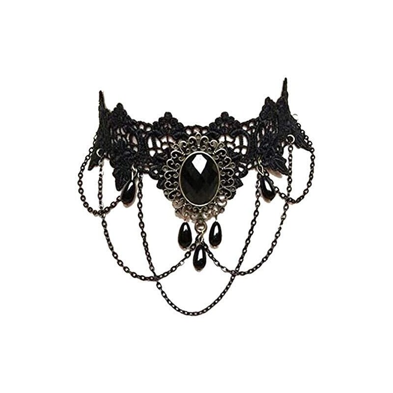 Set 40 Collane Gotiche Choker - Girocollo In Velluto E Pizzo Nero Regolabili | Per Donne, Ragazze E Stile Alternative - Foto 3