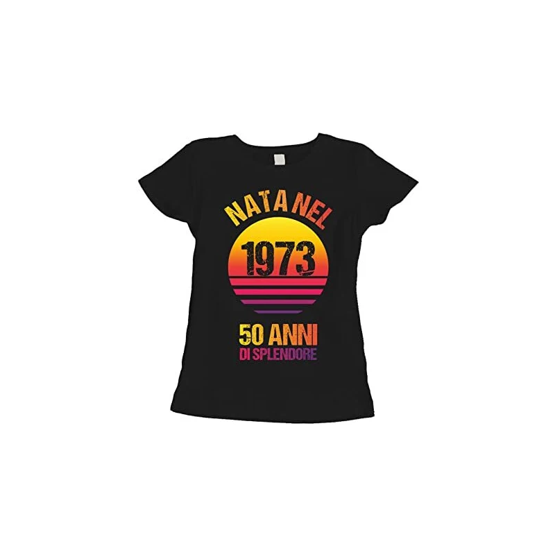 Maglietta Divertente 50 Anni Donna - Prodotta Nel 1975, 50 Anni Di Splendore - T-Shirt Compleanno Originale