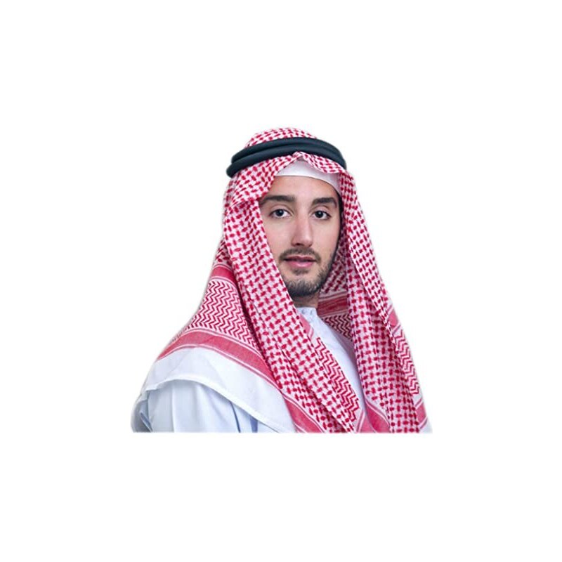YJZQ Shemagh Foulard da uomo arabo con fascia nera copricapo musulmano  copricapo scialle Keffiyeh mediorientale arabo sciarpa testa turbante capo  vestito, rosa, Taglia unica 