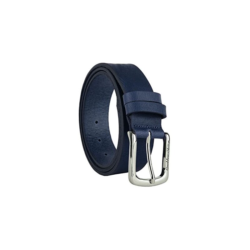Cintura Uomo In Pelle Marrone Leatherboss - Taglie Grandi E Alte (50) - Fibbia Inclusa - Foto 4